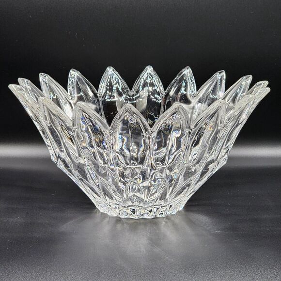 Shannon Lead Crystal Fruit Bowl Hand Crafted Designs Of Ireland 5.5x11.5 inch - Picture 1 of 7